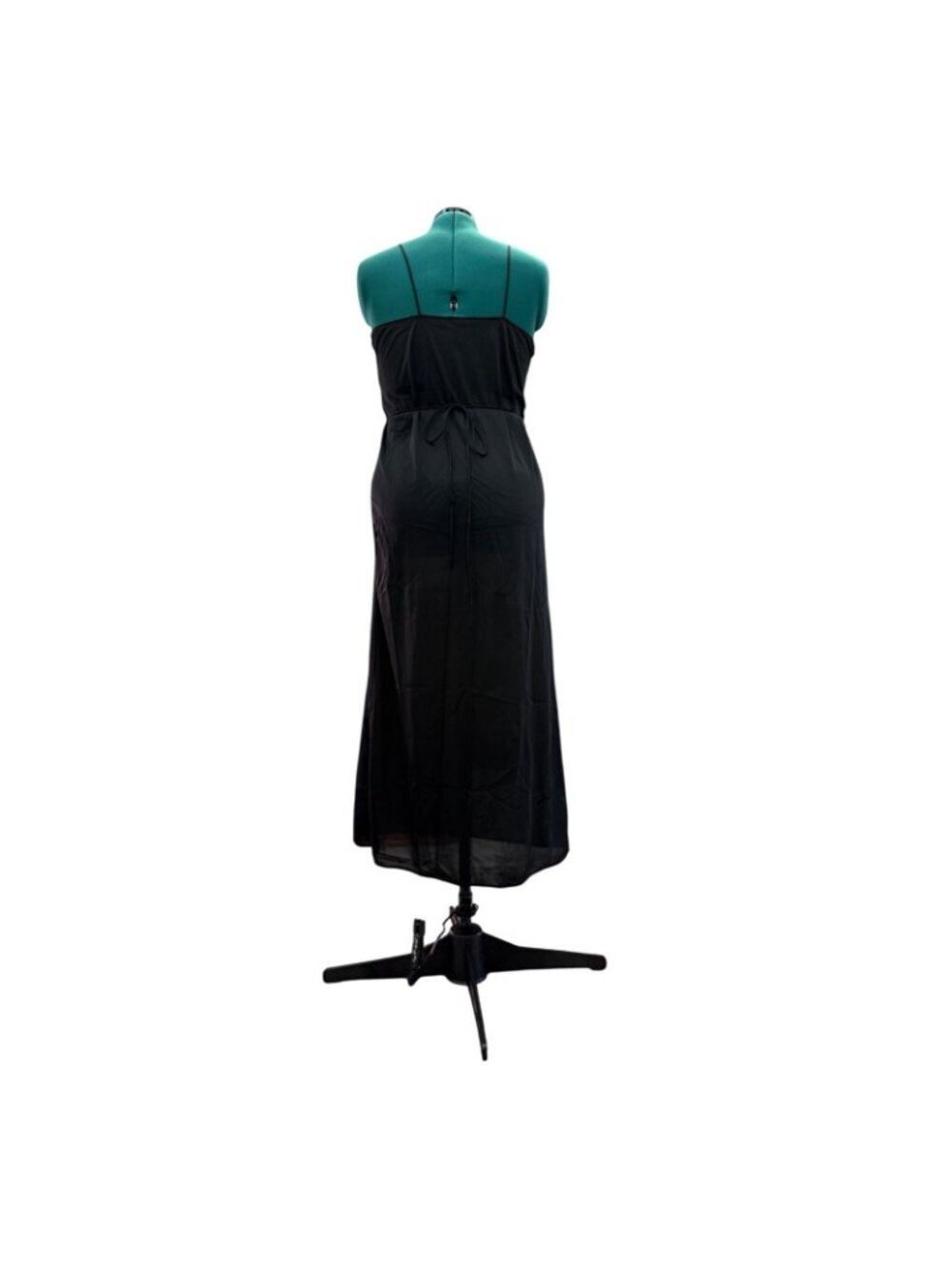 Vintage Private Treasures Black Lace Trim Slip Nightgown Size Medium 1970s - Picture 14 of 14